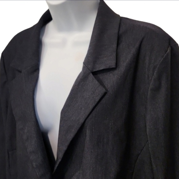 Tribal Denim Look Blazer Cardigan - Picture 2 of 8